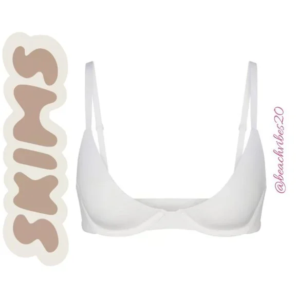 SKIMS Fits Everybody Scoop Plunge Bra Marble 44DDDD NWT O-383